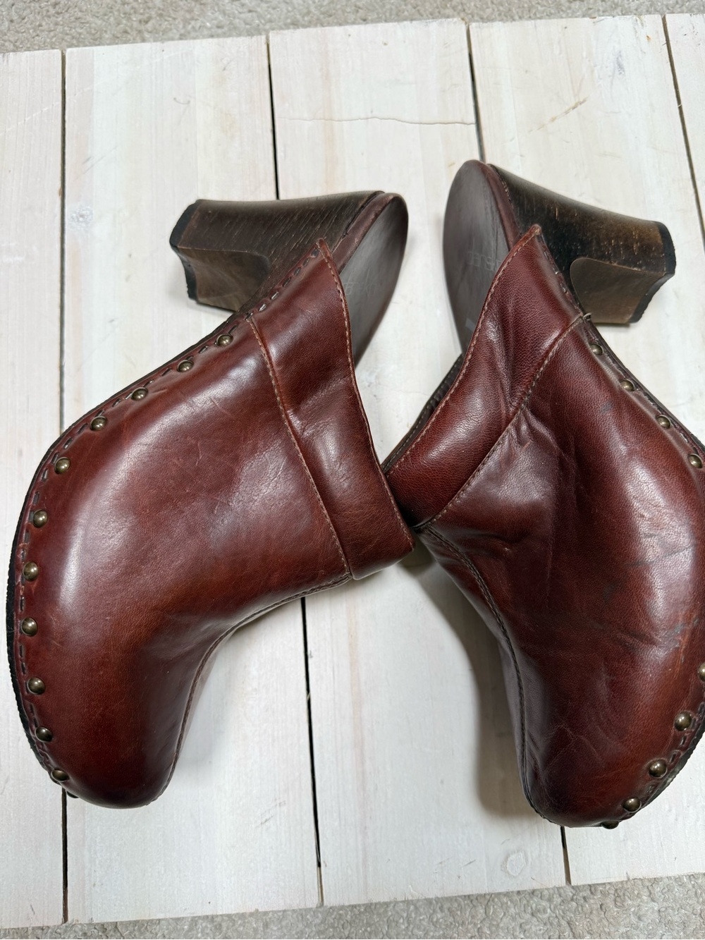 Dansko Brown Leather Studded
Clog Heels size 40 US 9.5-10